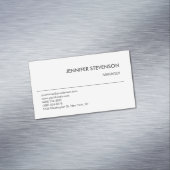 Attraktiv Schwarz-weiß Modernes Minimalistisches S Magnetische Visitenkarte (Beispiel)