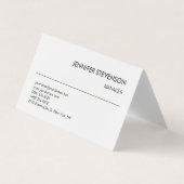 Attraktiv Schwarz-weiß Modernes Minimalistisches S Visitenkarten (Vorderseite)