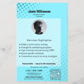 Attraktive Athleten Personal Trainer für fortgesch Flyer (Hinten)