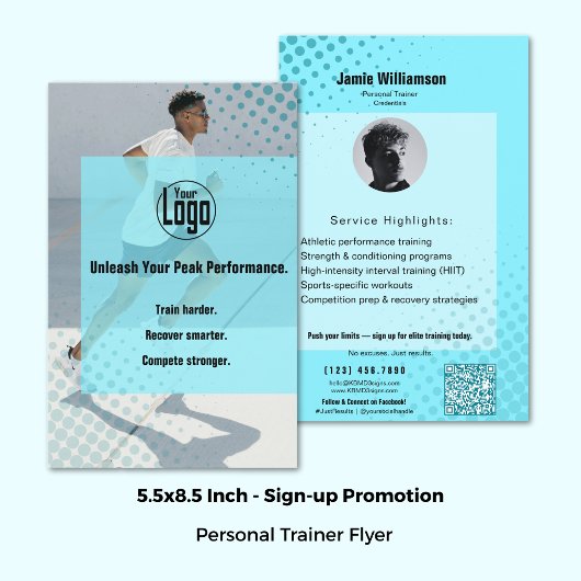 Attraktive Athleten Personal Trainer für fortgesch Flyer