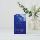 Attraktive Blue Sky White Clouds Business Card Visitenkarte (Stehend Vorderseite)