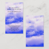 Attraktive Blue Sky White Clouds Business Card Visitenkarte (Vorne/Hinten)