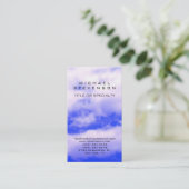 Attraktive Blue Sky White Clouds Business Card Visitenkarte (Stehend Vorderseite)