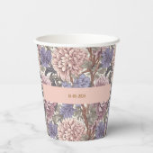 Attraktive Blumenkunst Familie Party personalisier Pappbecher (Rückseite)