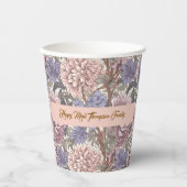 Attraktive Blumenkunst Familie Party personalisier Pappbecher (Vorderseite)