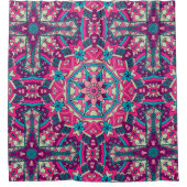 Attraktive bunte Mandala nahtlos Muster Duschvorhang (Vorderseite)