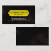 Attraktive Charm Brown Yellow Button Business Card Visitenkarte (Vorne/Hinten)