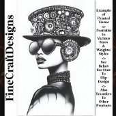 Attraktive Chic Steampunk Frau AC7 Dekoupage Seidenpapier