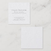 Attraktive Einfache Berufliche Schlichte Premium P Quadratische Visitenkarte (Vorne/Hinten)