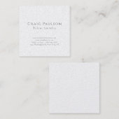 Attraktive Einfache Berufliche Schlichte Premium P Quadratische Visitenkarte (Vorne/Hinten)