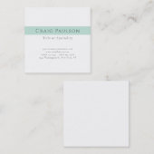 Attraktive Einfache Berufliche Schlichte Premium P Quadratische Visitenkarte (Vorne/Hinten)