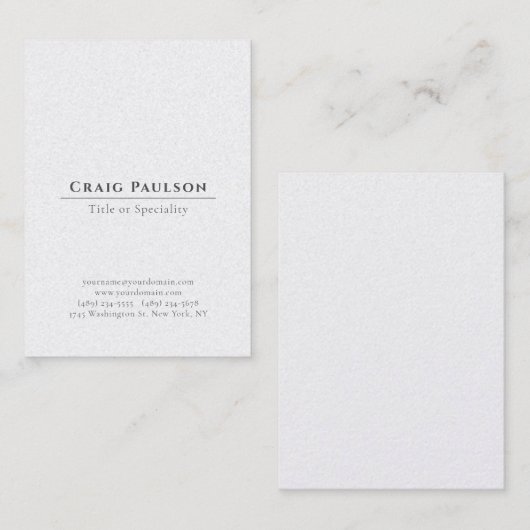 Attraktive Einfache Berufliche Schlichte Premium P Visitenkarte (Vorne/Hinten)