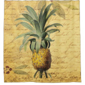 Attraktive Elegant Rustikale Ananas Duschvorhang (Vorderseite)