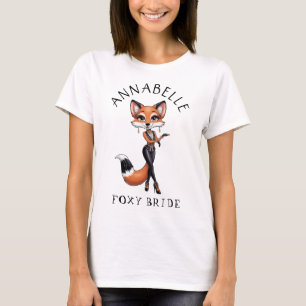 Attraktive Foxy Bride   Junggeselinnen-Abschied Wh T-Shirt