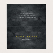 Attraktive Grau-Gold-Farbe Moderne Minimalistisch Visitenkarten (Außenseite Aufgefaltet)