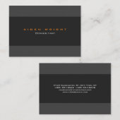 Attraktive graue Streifen Stilvoll Moderne Minimal Visitenkarte (Vorne/Hinten)