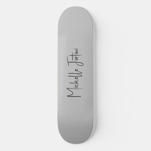 Attraktive Kalligrafie Moderne Minimalistisch Skateboard (Vorderseite)