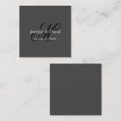 Attraktive Kalligrafie-Monogramm-Hochzeit Begleitkarte (Vorne/Hinten)