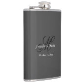 Attraktive Kalligrafie-Monogramm-Hochzeit Flachmann (Rechts)