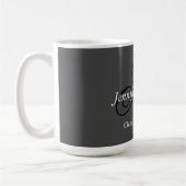 Attraktive Kalligrafie-Monogramm-Hochzeit Kaffeetasse (Links)