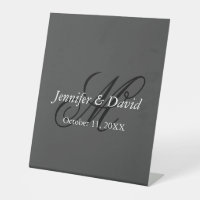 Attraktive Kalligrafie-Monogramm-Hochzeit