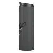 Attraktive Kalligrafie-Monogramm-Hochzeit Thermosbecher (Nach rechts gedreht)