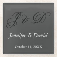 Attraktive kalligraphische Script Monogram Wedding