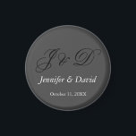 Attraktive kalligraphische Script Monogram Wedding Magnet<br><div class="desc">Schlichte Minimalistische moderne Designs. Sie sind alle einfach,  modern,  attraktiv.</div>