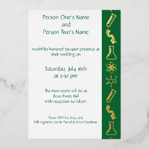 Attraktive Kräfte im Grünen Foil Einladung