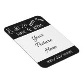 Attraktive Kräfte im Schwarzen Rett-the-Date-Magne Magnet (Rechte Seite)