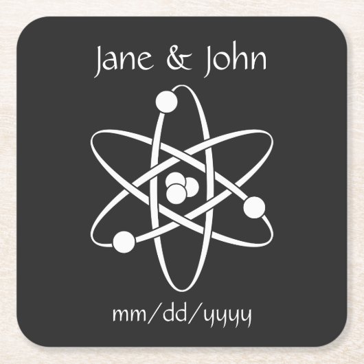 Attraktive Kräfte im Schwarzweißpapier-Untersetzer Rechteckiger Pappuntersetzer (Vorderseite)