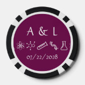 Attraktive Kräfte im Wein Pokerchips (Rückseite)