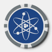 Attraktive Kräfte in Blau Pokerchips (Vorderseite)