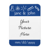 Attraktive Kräfte in Blue Rett-the-Date Magnet (Vertikal)