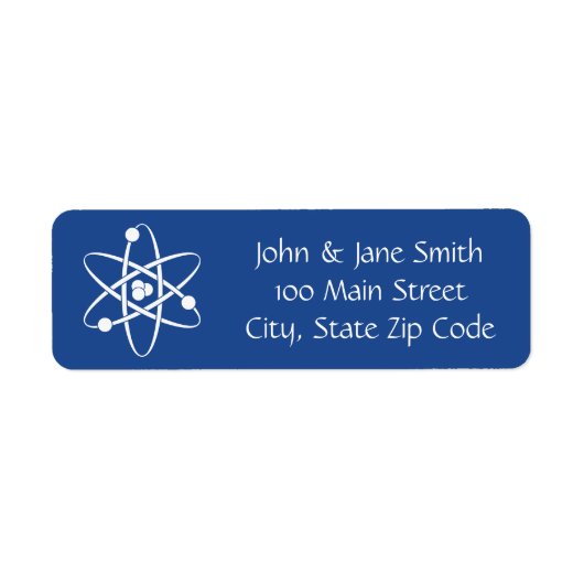 Attraktive Kräfte in Blue Return Address Label (Vorne)