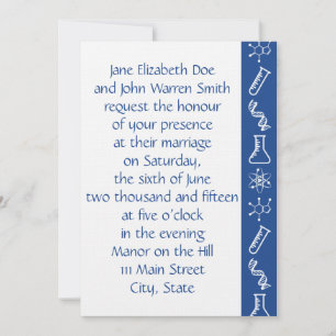 Attraktive Kräfte in Blue Wedding Einladung