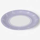 Attraktive Kräfte in der Lavendelpapierplatte Pappteller (Schrägansicht)