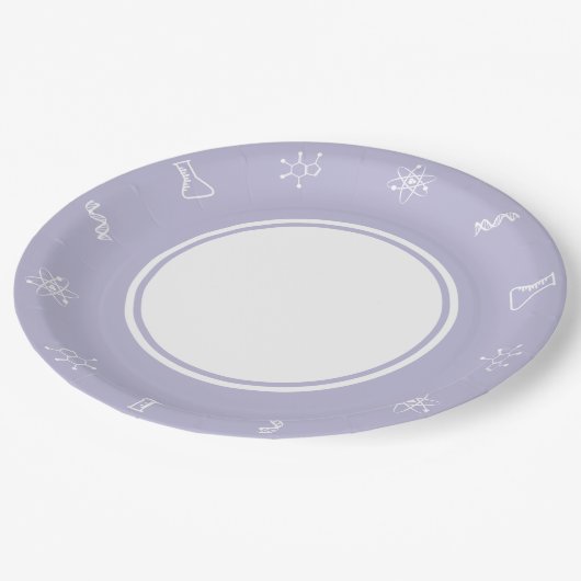 Attraktive Kräfte in der Lavendelpapierplatte Pappteller (Schrägansicht)