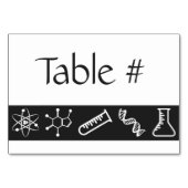 Attraktive Kräfte in der schwarzen Tischkarte Tischnummer (Vorderseite)