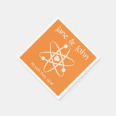 Attraktive Kräfte in Orange Napkins Serviette (Ecke)