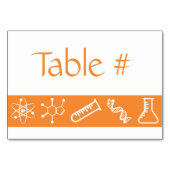 Attraktive Kräfte in Orange Table Card Tischnummer (Rückseite)