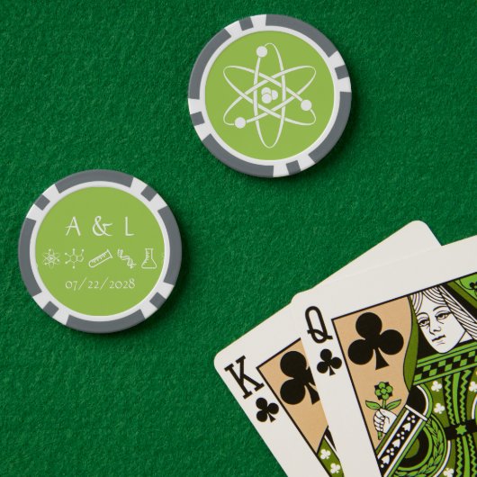 Attraktive Kräfte in Peridot Pokerchips (Pokertisch (doppelt))