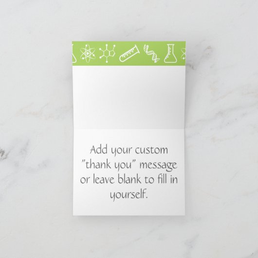 Attraktive Kräfte in Peridot Vielen Dank Karte (Innenseite)