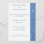 Attraktive Kräfte in Periwinkle Foil Einladung (Vorderseite)