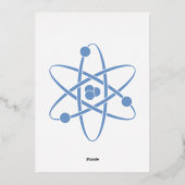 Attraktive Kräfte in Periwinkle Foil Einladung (Rückseite)