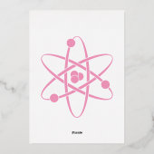 Attraktive Kräfte in Petal Pink Foil Einladung (Rückseite)