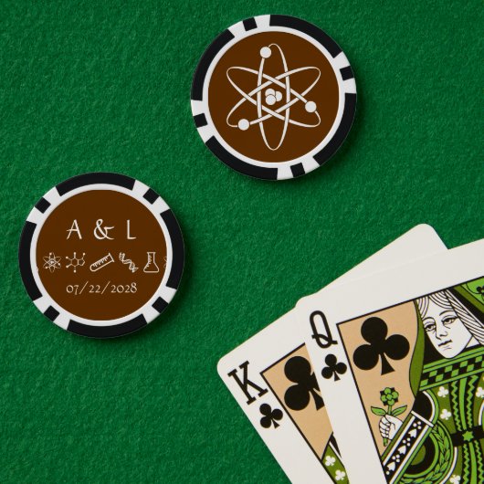 Attraktive Kräfte in Schokolade Pokerchips (Pokertisch (doppelt))
