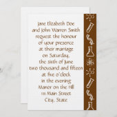 Attraktive Kräfte in Schokoladenhochzeit Einladung (Vorne/Hinten)