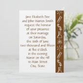 Attraktive Kräfte in Schokoladenhochzeit Einladung (Stehend Vorderseite)