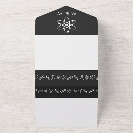 Attraktive Kräfte in Schwarz All In One Einladung (Außenbereich)